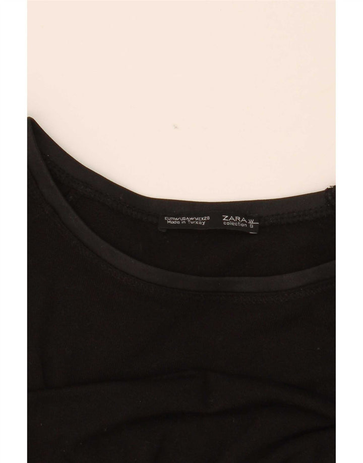 Zara Γυναικείο τοπ Μακρύ μακρυμάνικο UK 14 Medium Black