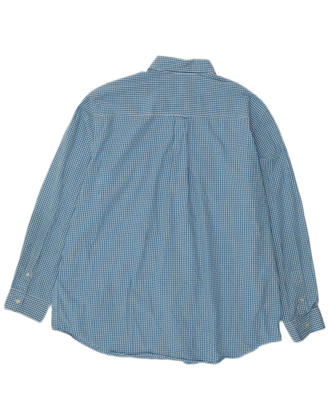 Chaps Ανδρικό ψηλό πουκάμισο 2XL Μπλε βαμβακερό Gingham