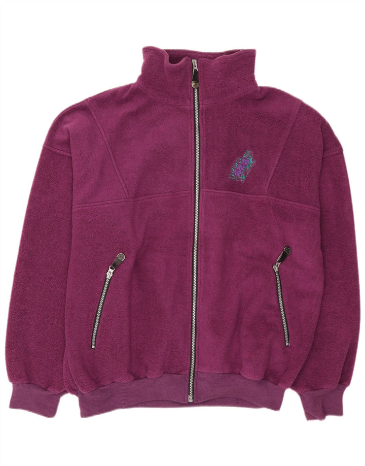 Vintage Γυναικείο Oversized Fleece Jacket UK 16 Large Purple
