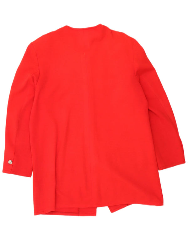 Vintage γυναικείο σακάκι με 5 κουμπιά UK 12 Medium Red