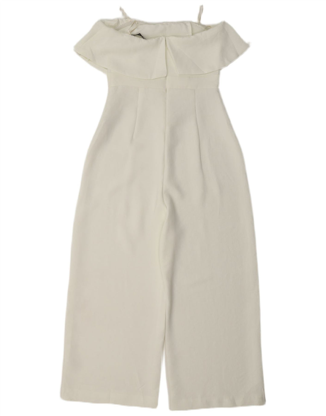 Zara γυναικεία φόρμα στράπλες UK 8 Small White Polyester