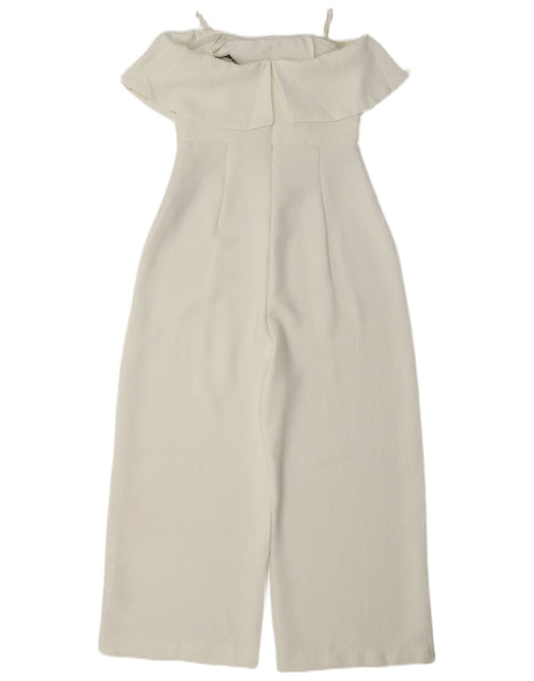 Zara γυναικεία φόρμα στράπλες UK 8 Small White Polyester
