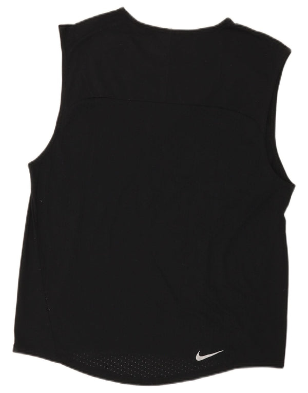 Ανδρικό γιλέκο Nike Dri Fit, μεσαίο μαύρο πολυεστέρας