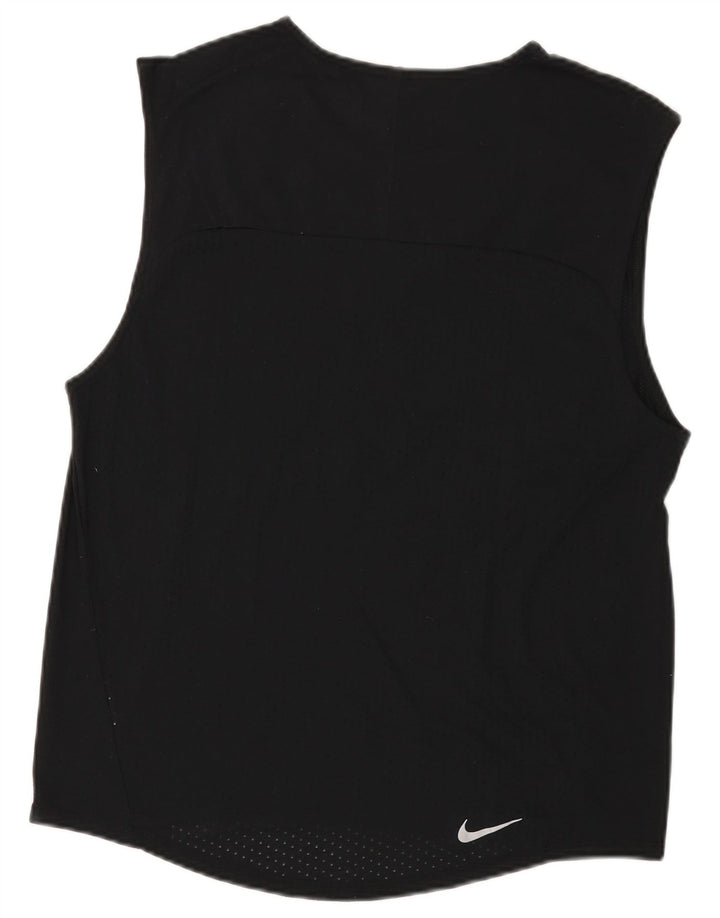 Ανδρικό γιλέκο Nike Dri Fit, μεσαίο μαύρο πολυεστέρας