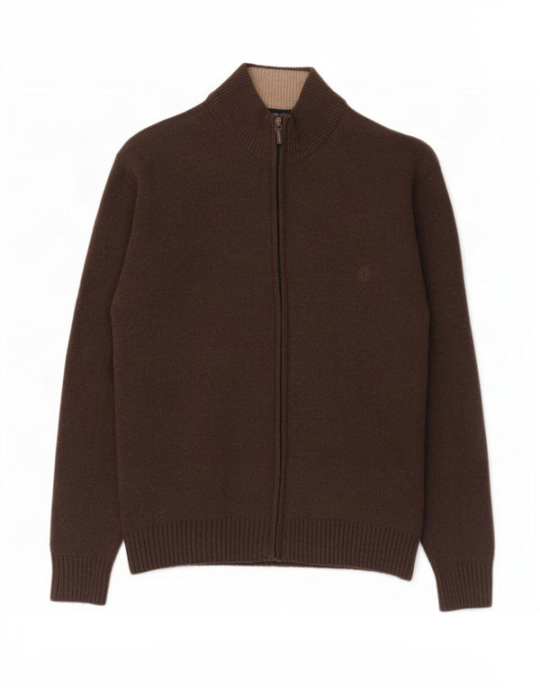 Ανδρική ζακέτα με φερμουάρ Ivy Oxford XL καφέ μαλλί