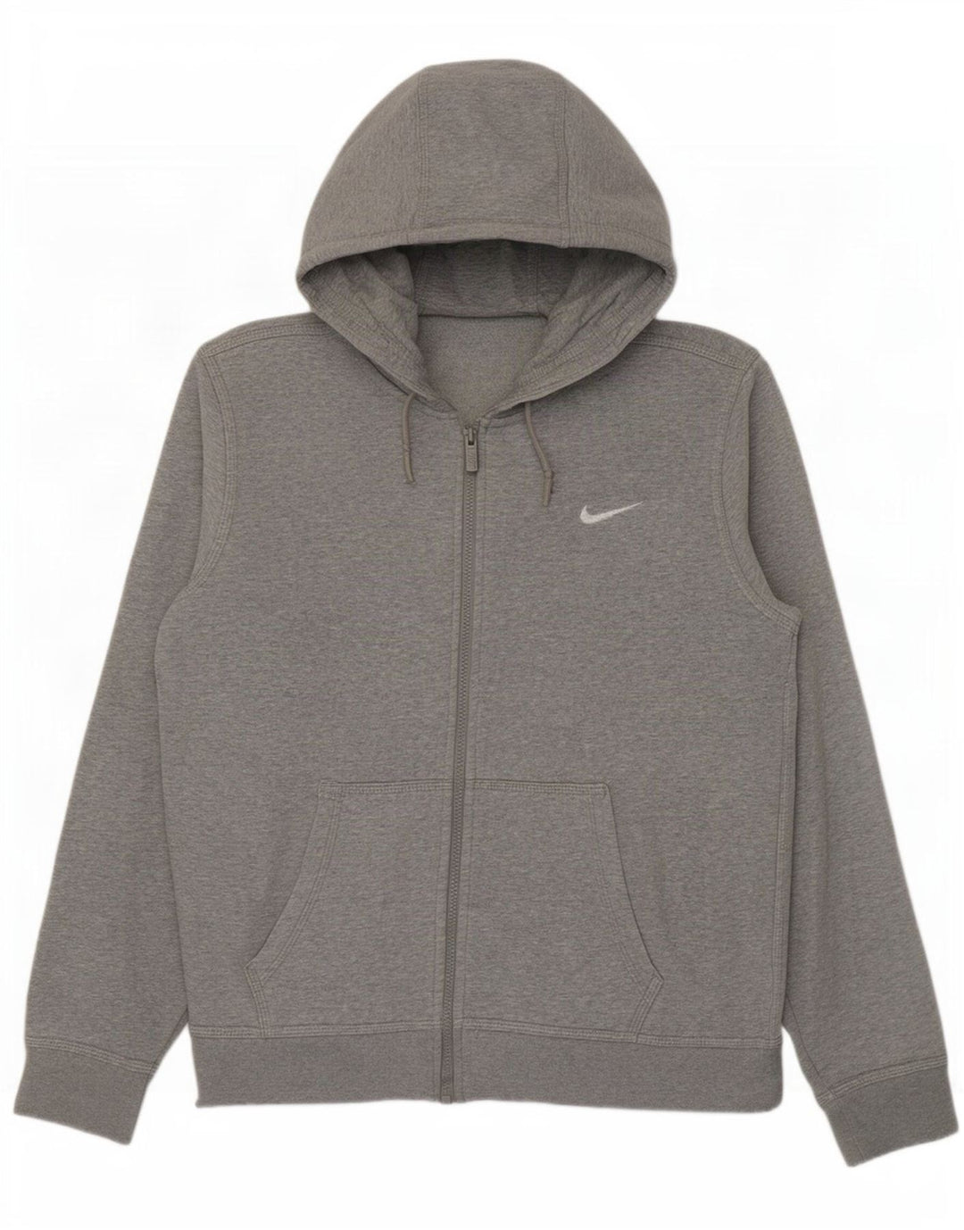 Ανδρικό πουλόβερ Nike με φερμουάρ με κουκούλα, βαμβακερό μεσαίο γκρι