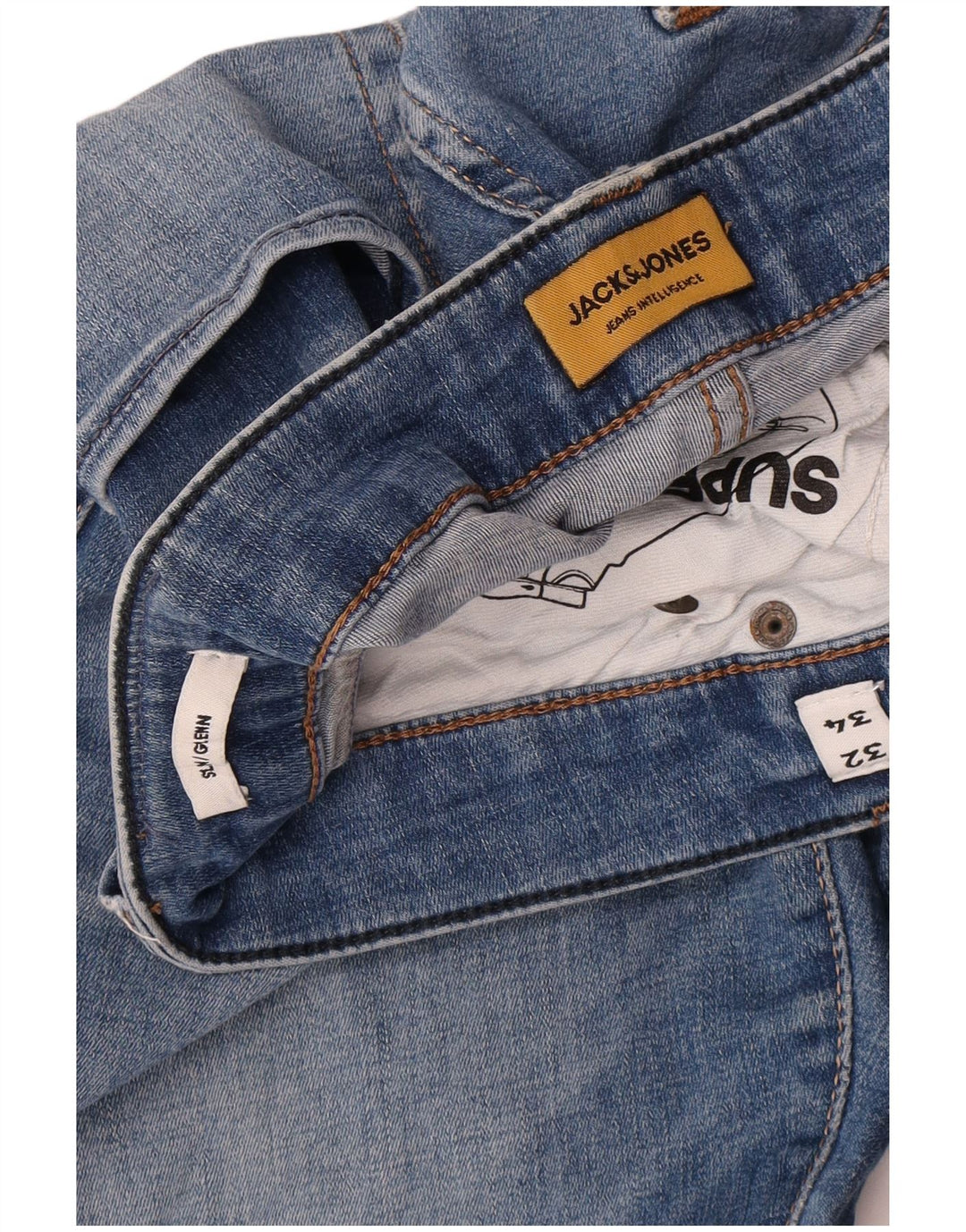 Jack & Jones Ανδρικό Τζιν GLENN Slim W32 L34 Μπλε βαμβακερό