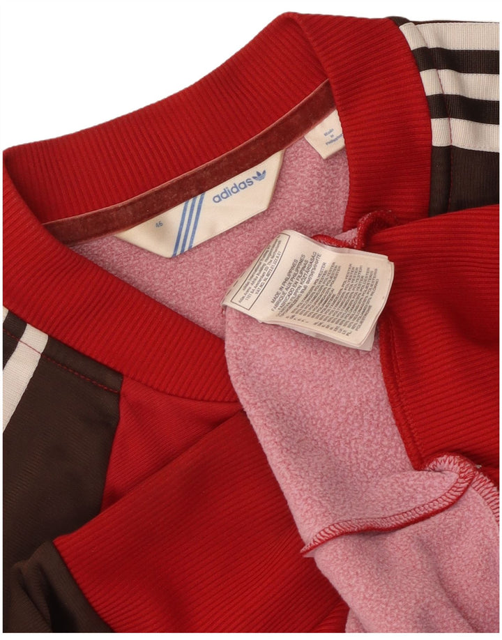 Γυναικεία αθλητική φόρμα Adidas Top Jacket IT 46 Large Red Colourblock Polyamide