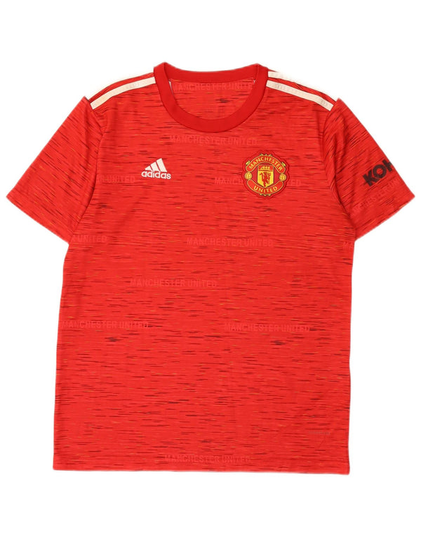 Ανδρικό T-Shirt Adidas Manchester United Top μεσαίο κόκκινο πολυεστέρας