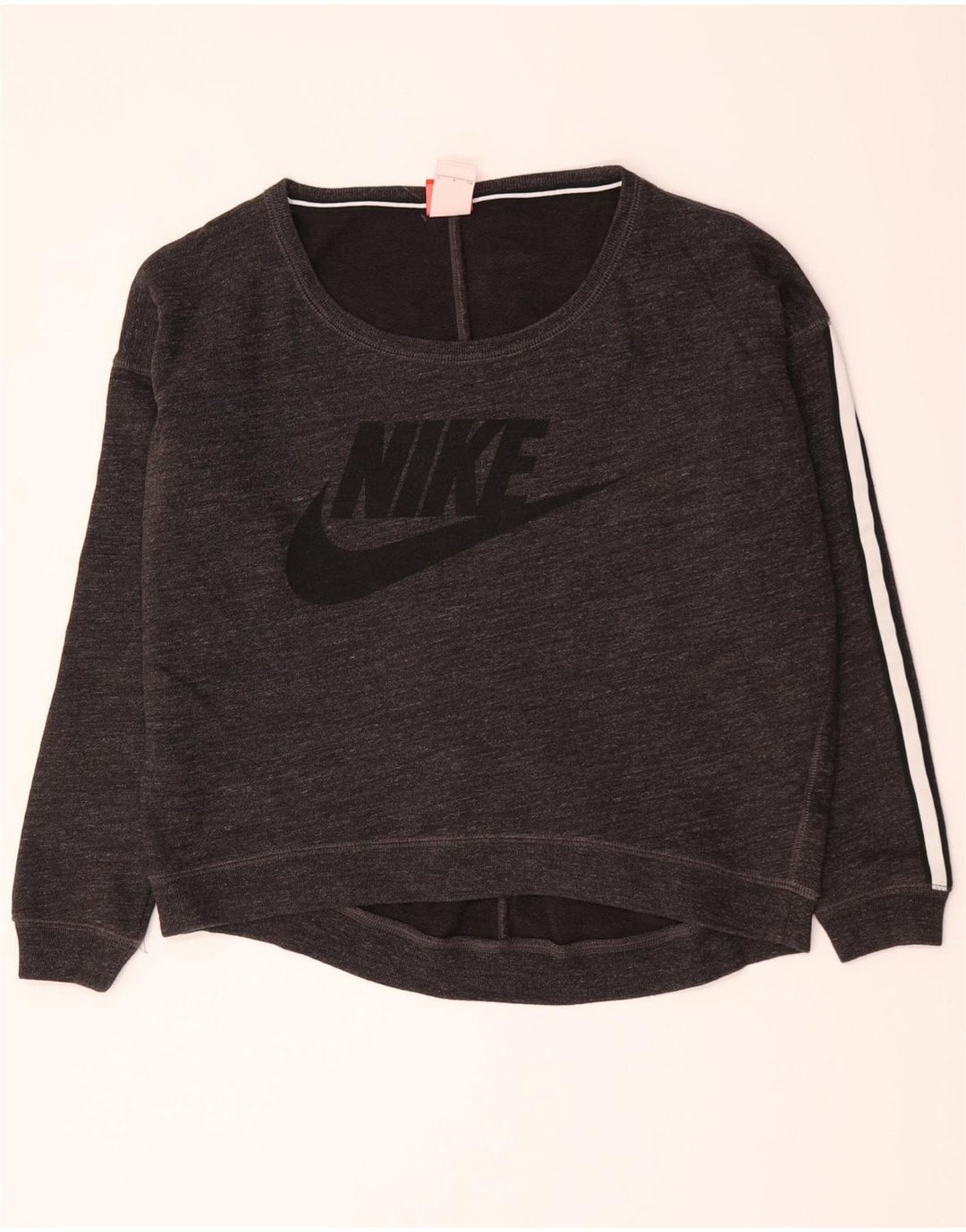 Γυναικείο γραφικό υπερμεγέθη φούτερ Nike UK 10 Μικρό γκρι βαμβακερό