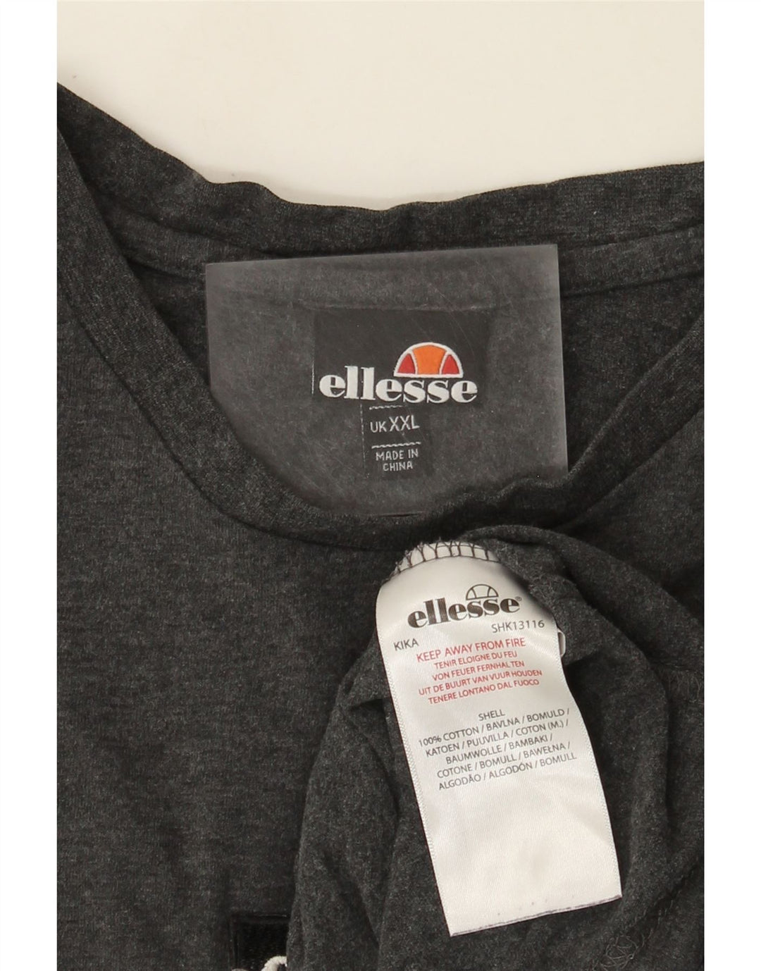 Ανδρικό T-Shirt Ellesse Top 2XL Γκρι βαμβακερό