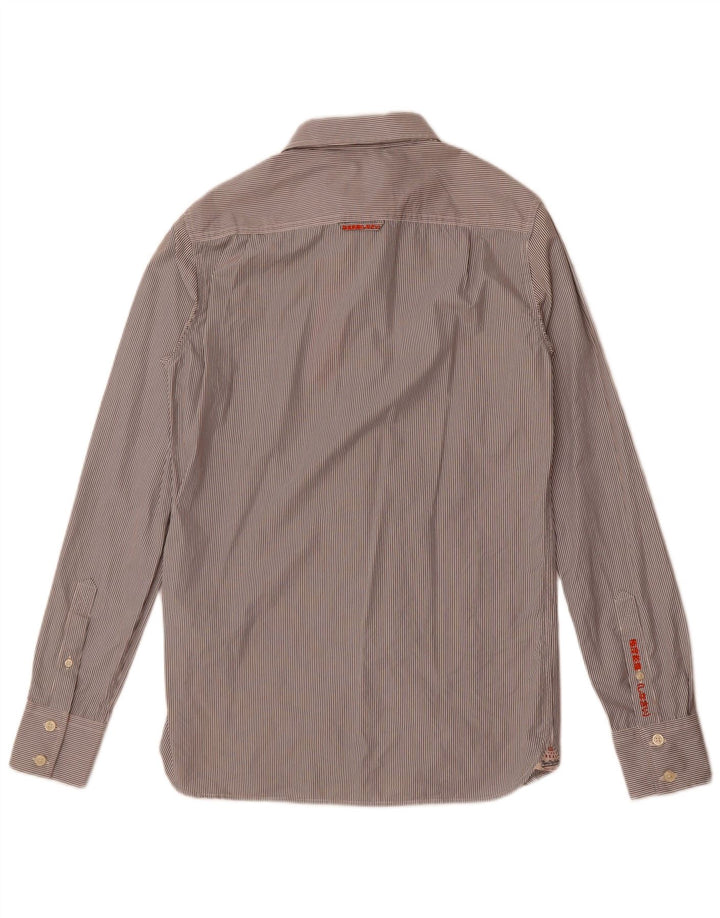 Ανδρικό πουκάμισο Superdry Βαμβακερό με μεσαίο γκρι ρίγες