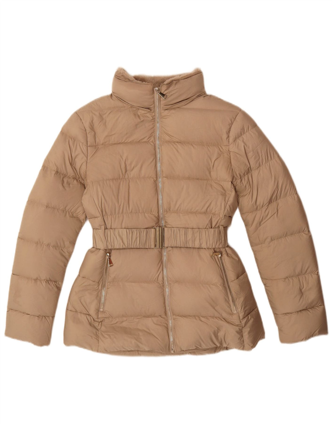 Zara Γυναικείο μπουφάν UK 10 Small Beige Polyester