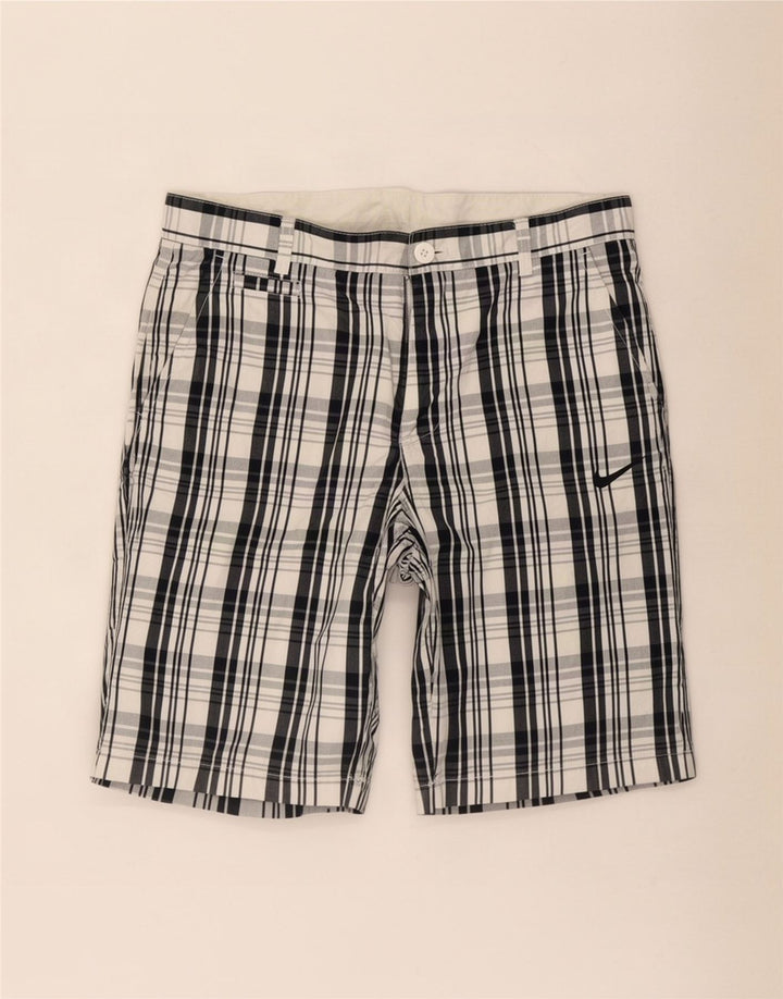 Ανδρικό σορτς chino Nike μεσαίο W32, μπλε καρό βαμβακερό