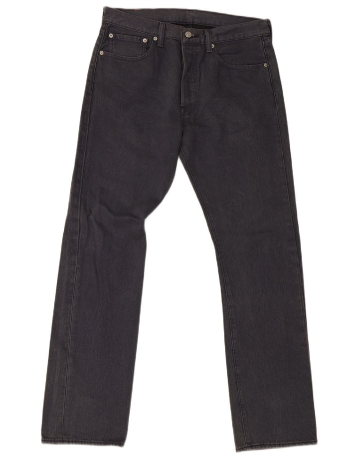 Levi's Mens 501 Straight Jeans W32 L32 Γκρι βαμβακερό