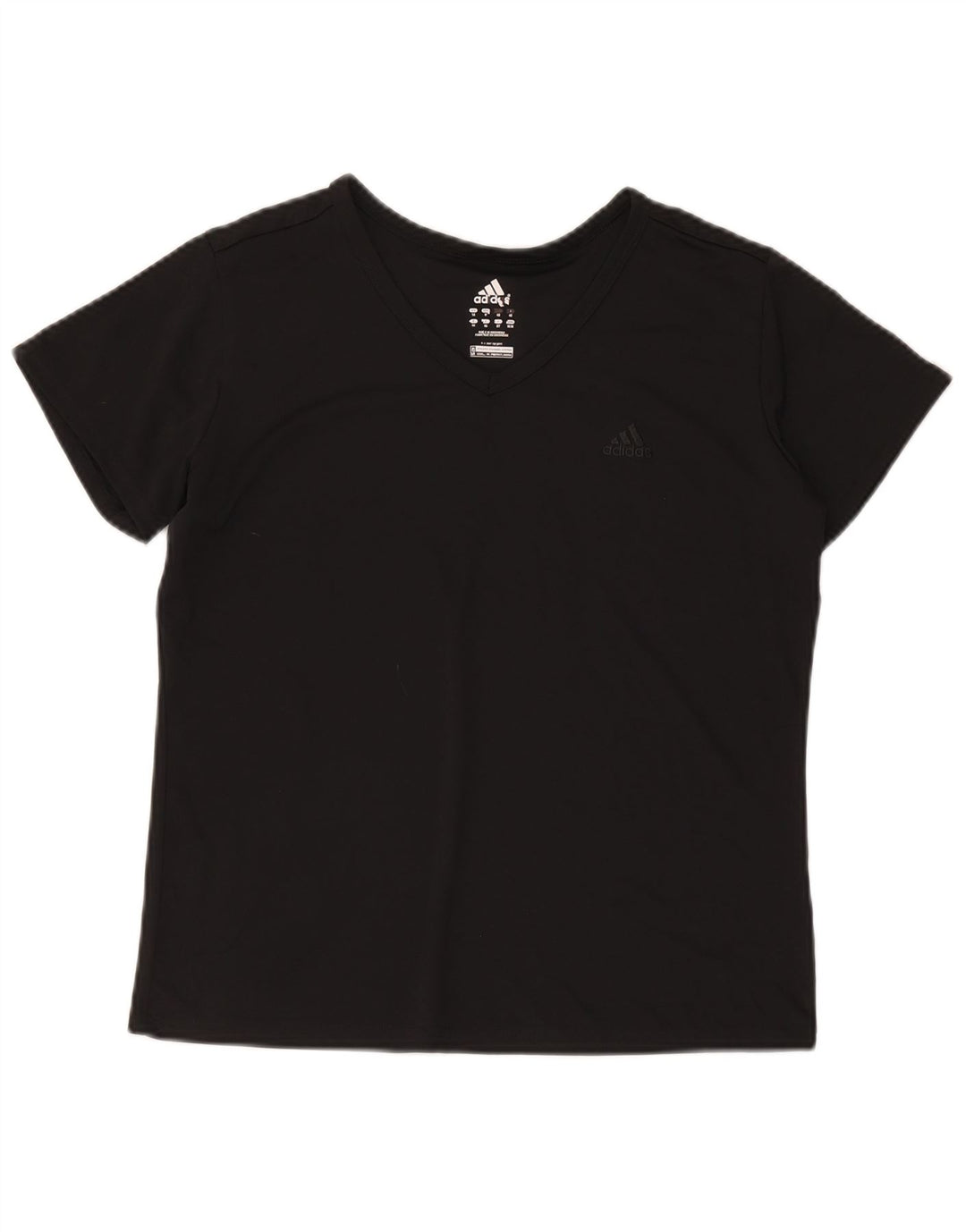 Γυναικείο T-Shirt Adidas Top UK 14 Medium Black Polyester