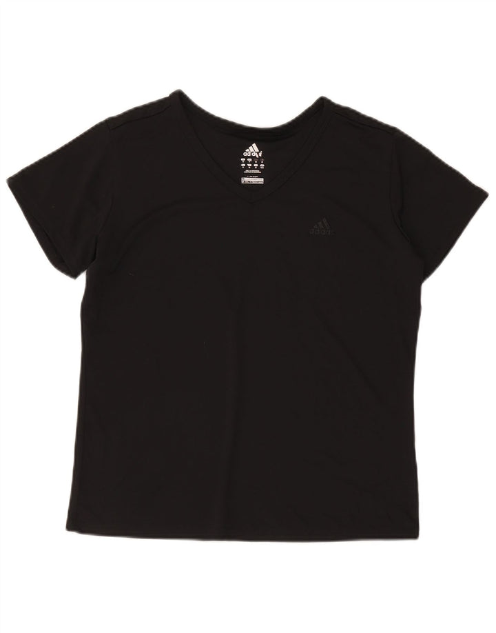 Γυναικείο T-Shirt Adidas Top UK 14 Medium Black Polyester