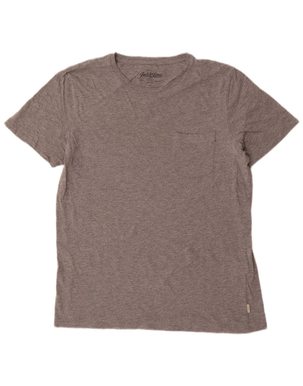 Jack & Jones Ανδρικό T-Shirt Top XL Γκρι βαμβακερό