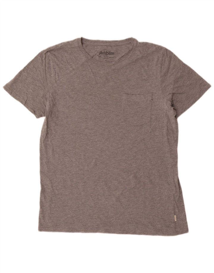 Jack & Jones Ανδρικό T-Shirt Top XL Γκρι βαμβακερό