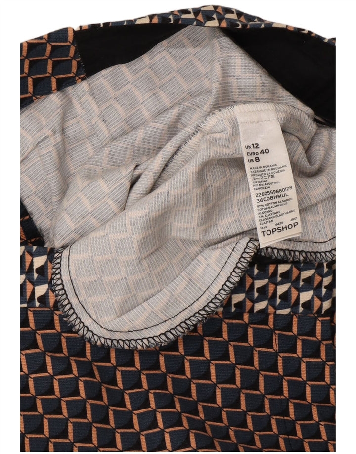 Topshop Γυναικείο Cropped Παντελόνι UK 12 Medium W32 L25 Πολύχρωμο