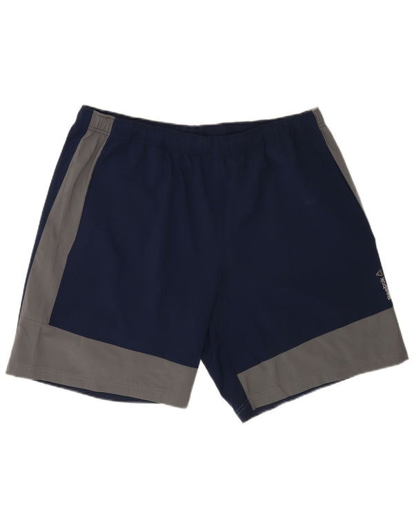 Ανδρικό αθλητικό σορτς Reebok XL Navy Blue Colorblock Πολυεστέρας