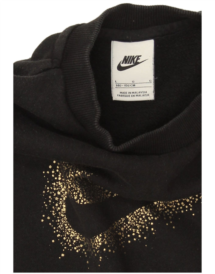Nike Girls Graphic Φούτερ μεγάλου μεγέθους, μαύρο 12-13 ετών