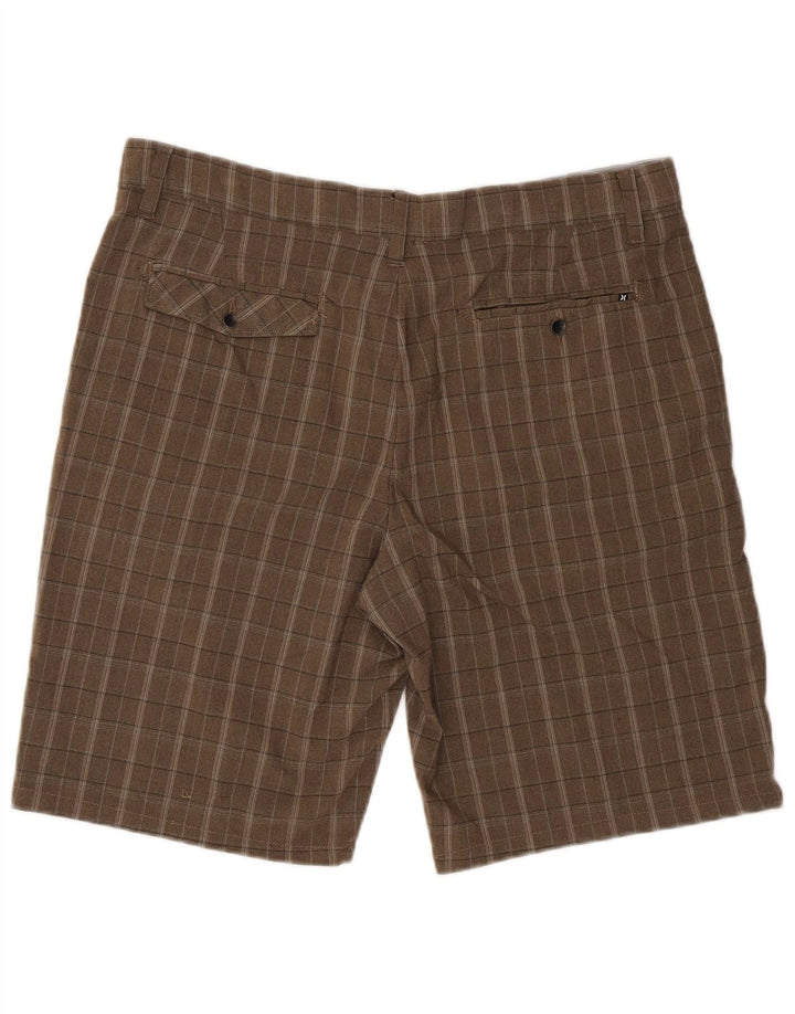 Ανδρικό σορτς Chino Hurley W36 Large Brown Check Polyester