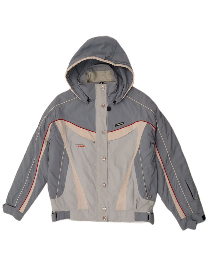 Aesse Γυναικείο μπουφάν σκι με κουκούλα IT 48 XL Blue Colorblock Polyester