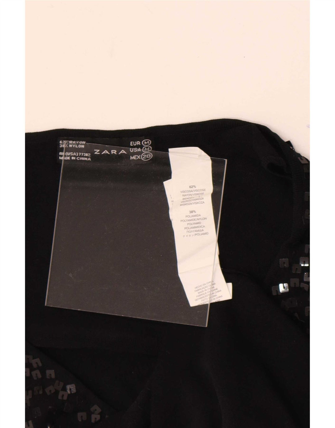 Zara γυναικεία αμάνικη μπλούζα τοπ UK 12 μεσαία μαύρη βισκόζη