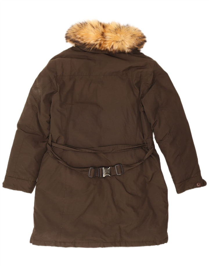 Woolrich Γυναικείο παλτό με επένδυση UK 20 2XL Χακί βαμβακερό