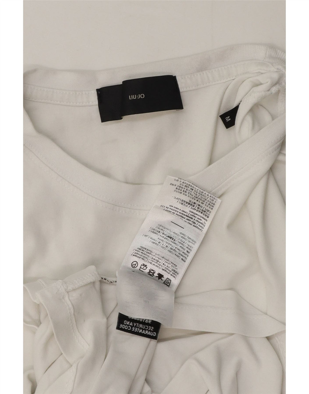 Ανδρικό T-Shirt Liu Jo Top Βαμβακερό μεσαίο λευκό
