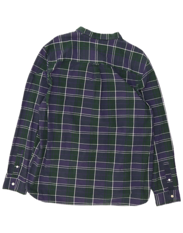 Ανδρικό πουκάμισο Lyle & Scott 2XL Navy Blue Check Cotton
