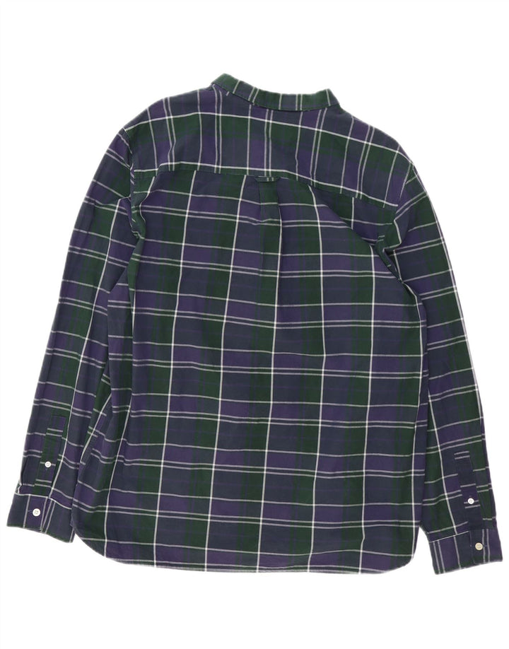 Ανδρικό πουκάμισο Lyle & Scott 2XL Navy Blue Check Cotton