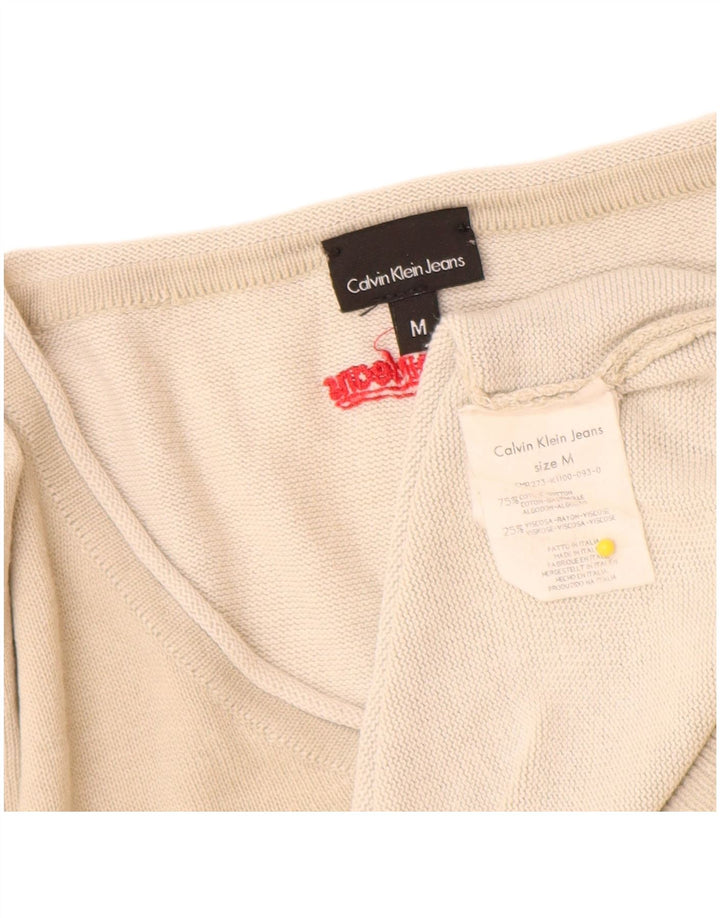 Ανδρικό πουλόβερ Calvin Klein Jeans με V λαιμόκοψη, μεσαίο βαμβακερό