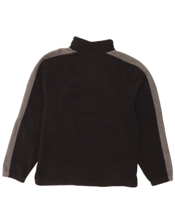 Barisal Ανδρικό γραφικό φερμουάρ με λαιμόκοψη Fleece Jumper XL Μαύρο πολύχρωμο πολυεστέρα