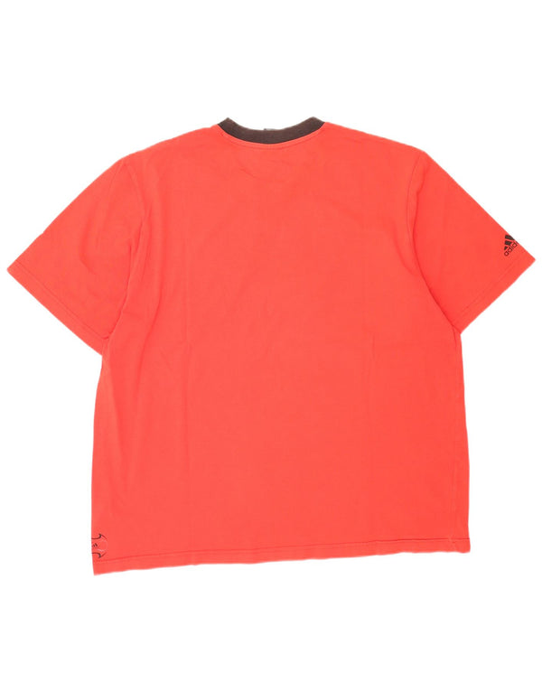 Ανδρικό γραφικό T-Shirt Adidas Top 2XL Κόκκινο βαμβακερό