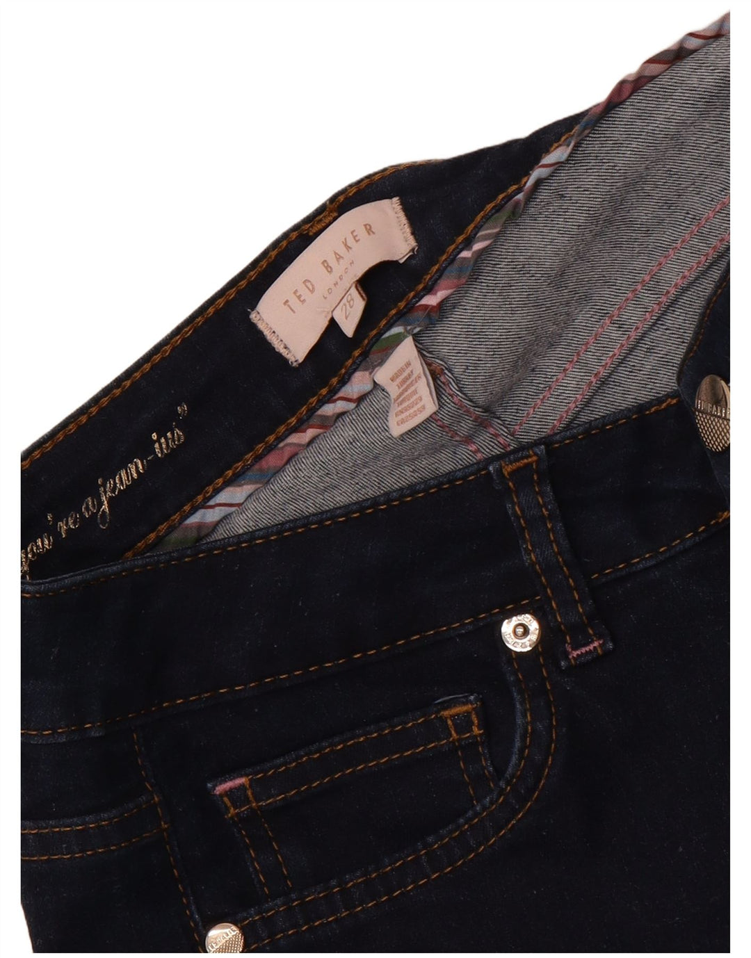 Ted Baker Γυναικείο Slim Jeans W28 L26 Navy Blue Floral