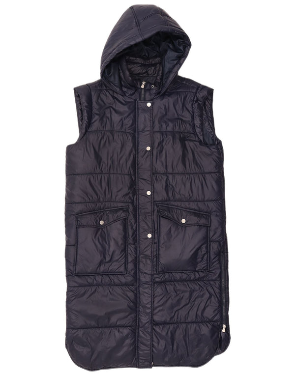 Laura Torelli Γυναικεία υπερμεγέθη κουκούλα με επένδυση Gilet UK 10 Small Navy Blue