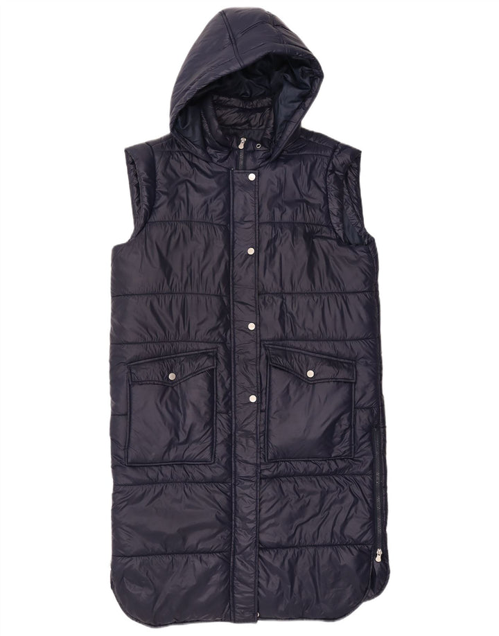 Laura Torelli Γυναικεία υπερμεγέθη κουκούλα με επένδυση Gilet UK 10 Small Navy Blue