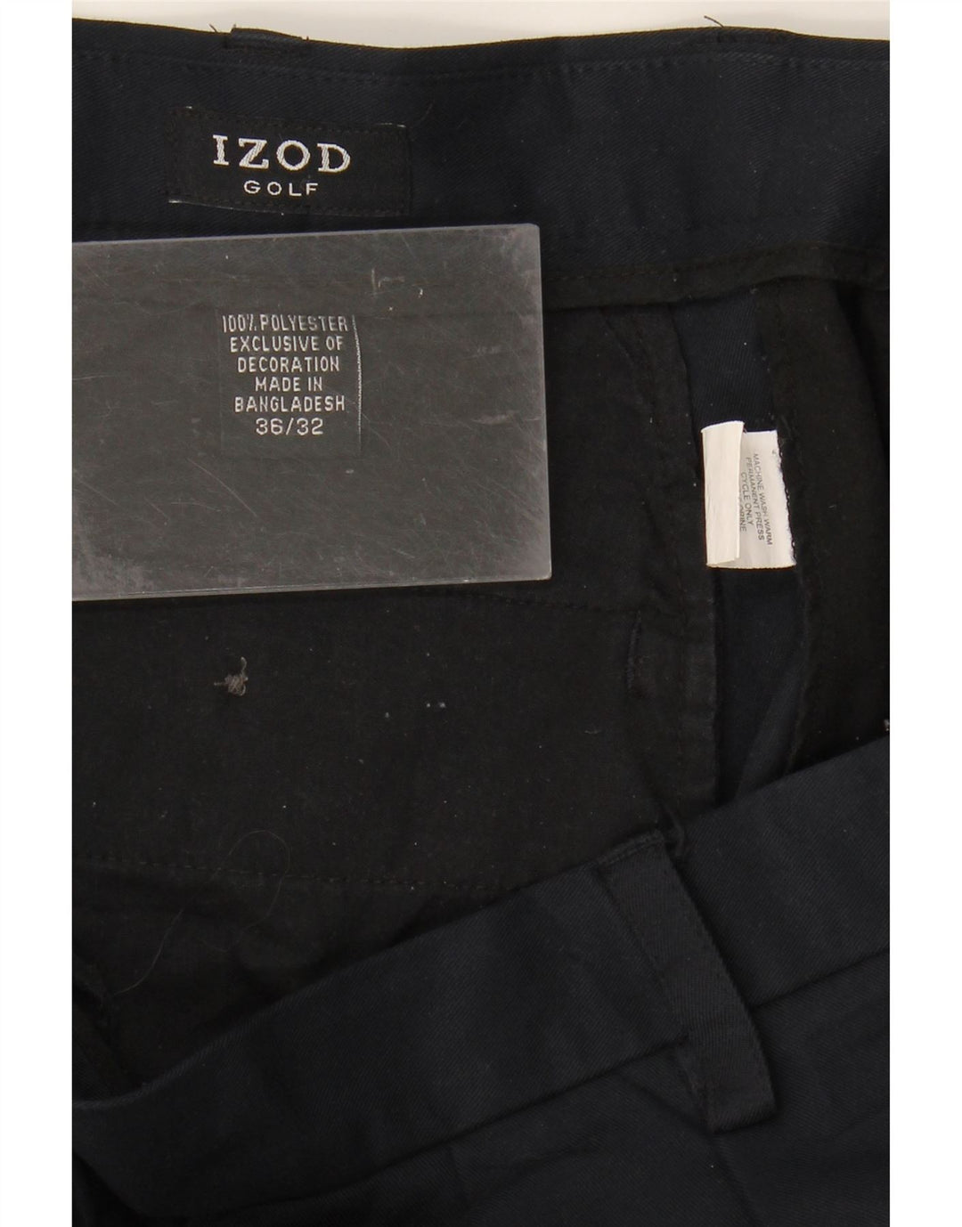 IZOD Mens Pegged Suit Trousers W36 L32 Navy Blue Polyester Vintage Izod and Second-Hand Izod from Messina Hembry 