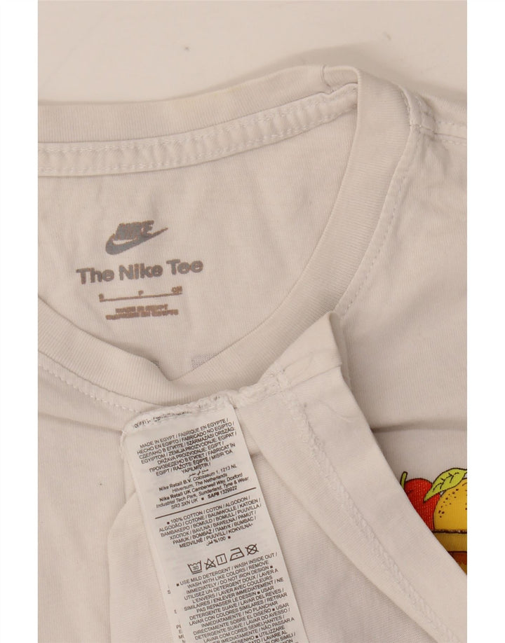 Ανδρικό γραφικό μπλουζάκι Nike, μικρό λευκό βαμβακερό