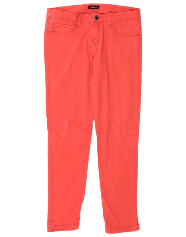 Max & Co. Γυναικείο Slim Casual Παντελόνι UK 12 Medium W30 L30 Red Cotton