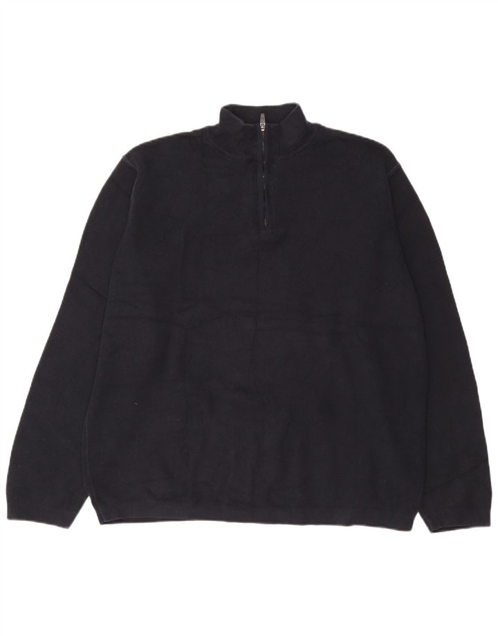 Ανδρικό πουλόβερ Marks & Spencer Blue Harbour με φερμουάρ XL Navy Blue