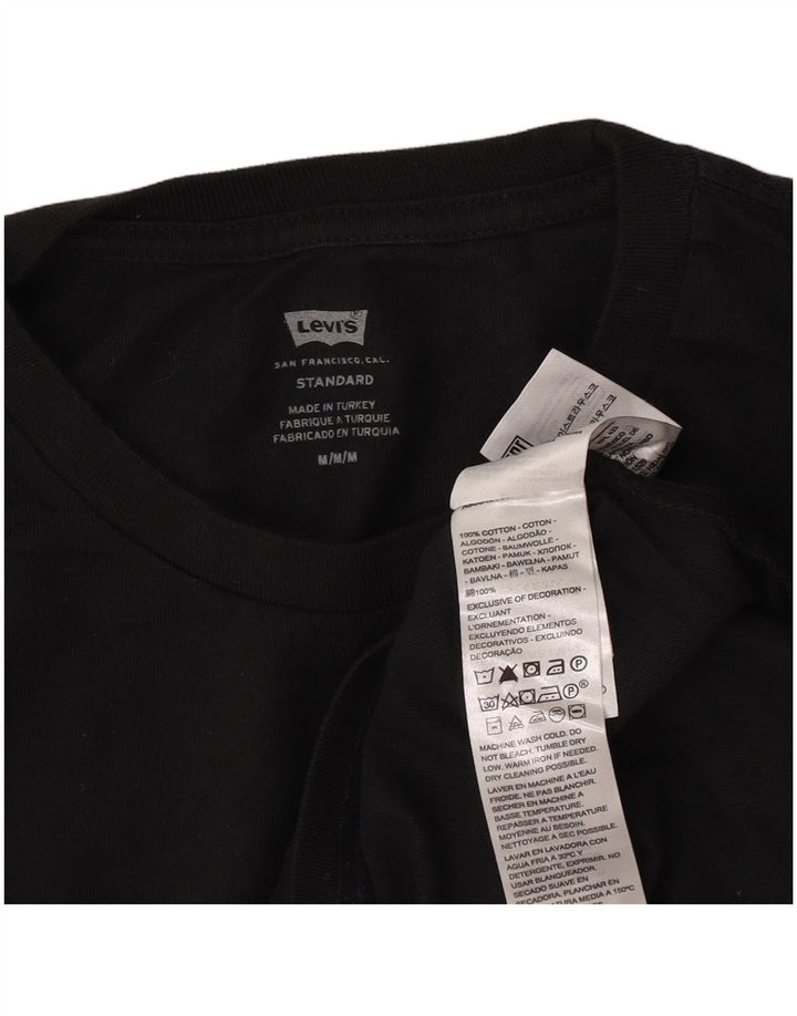 Ανδρικό μπλουζάκι Levi's Standard με μακρυμάνικο μεσαίο μαύρο βαμβακερό