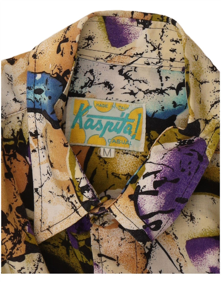 Vintage ανδρικό πουκάμισο με αφηρημένο σχέδιο μεσαίο πολύχρωμο