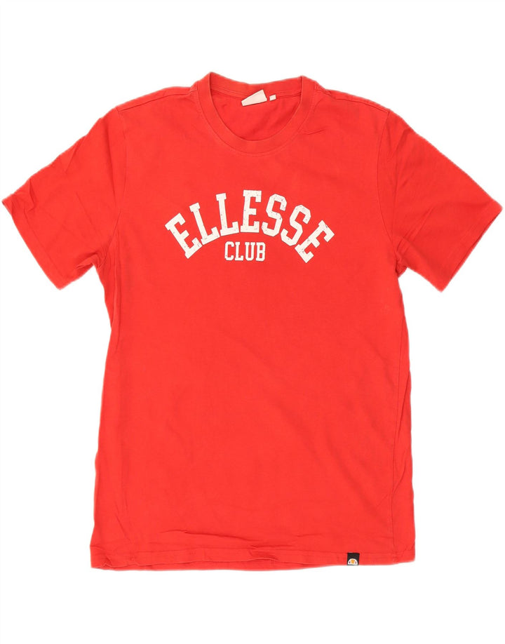 Ανδρικό γραφικό μπλουζάκι ELLESSE Top Μεσαίο κόκκινο βαμβακερό