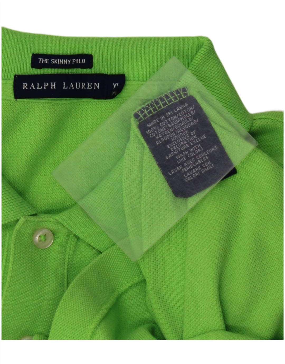 RALPH LAUREN Γυναικείο Skinny Polo πουκάμισο UK 18 XL Πράσινο βαμβακερό