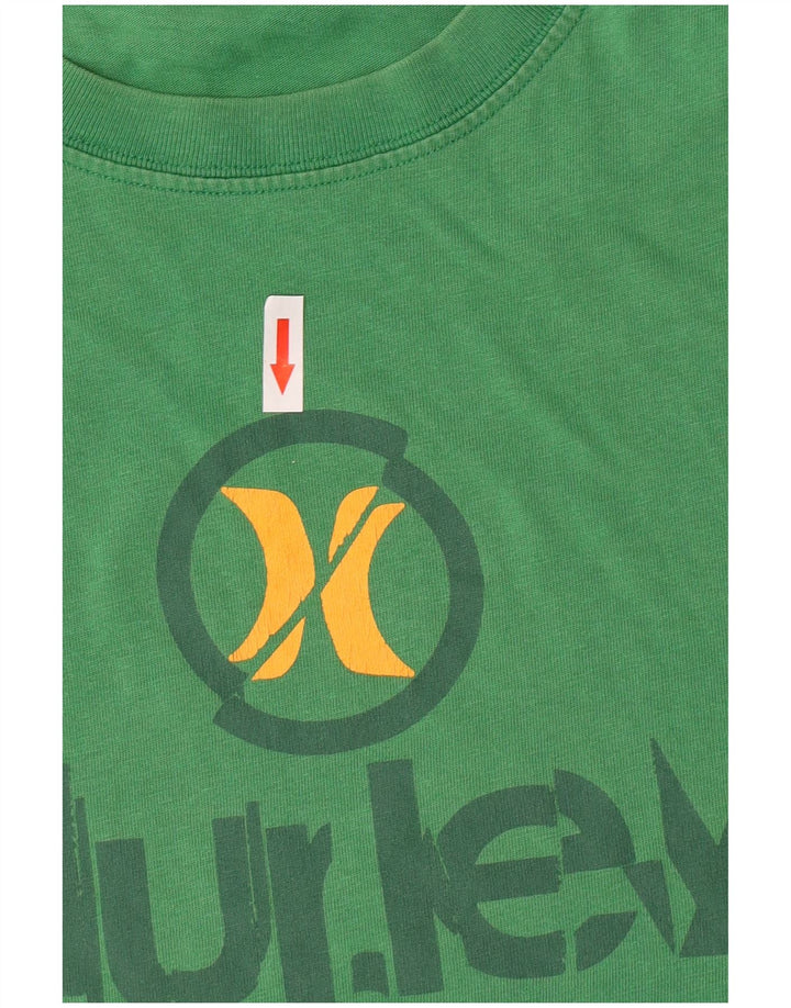 Ανδρικό γραφικό T-Shirt Hurley Top Μεσαίο πράσινο βαμβακερό
