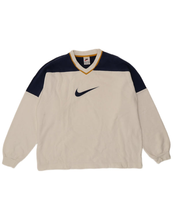 Ανδρικό γραφικό φούτερ Nike Jumper UK 39/41 Medium White Colorblock