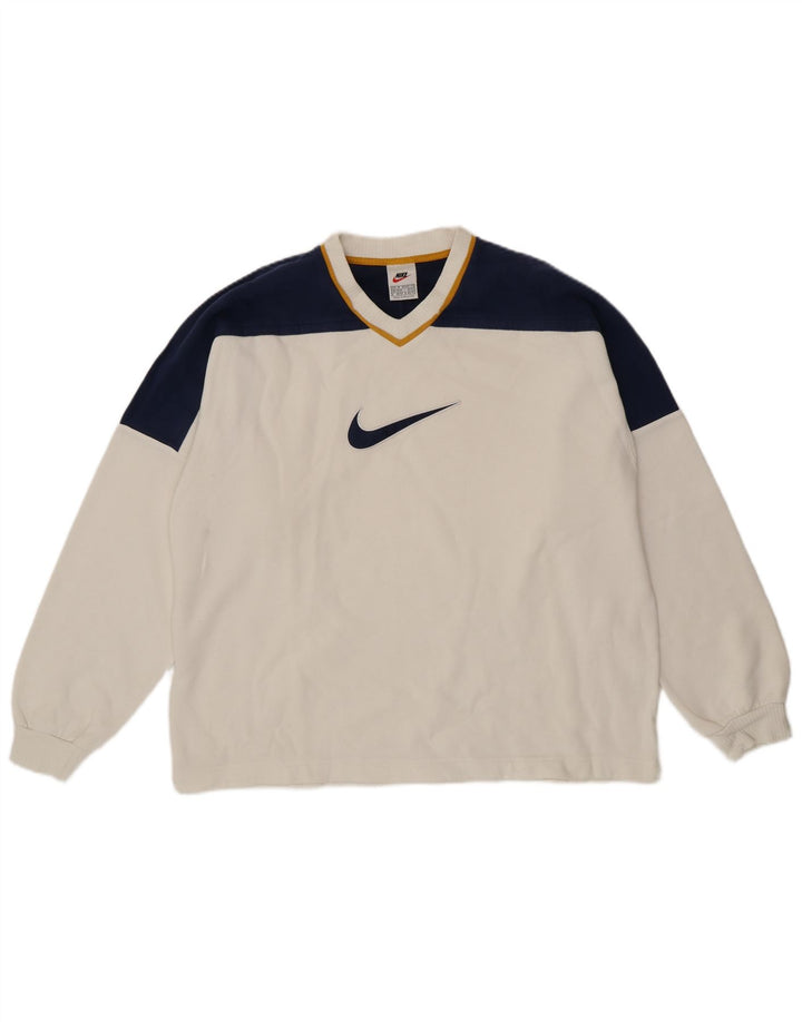 Ανδρικό γραφικό φούτερ Nike Jumper UK 39/41 Medium White Colorblock